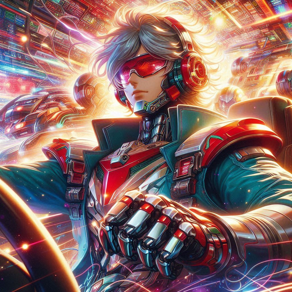 anime Beatmania IIDX artwork illustration Himmel man, racer,...