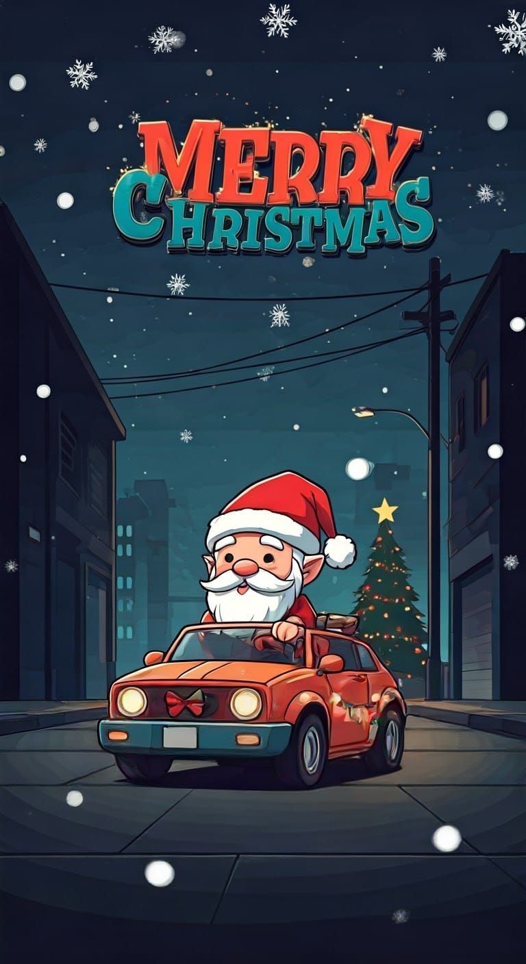 Vibrant GTA-Inspired Christmas Street Scene