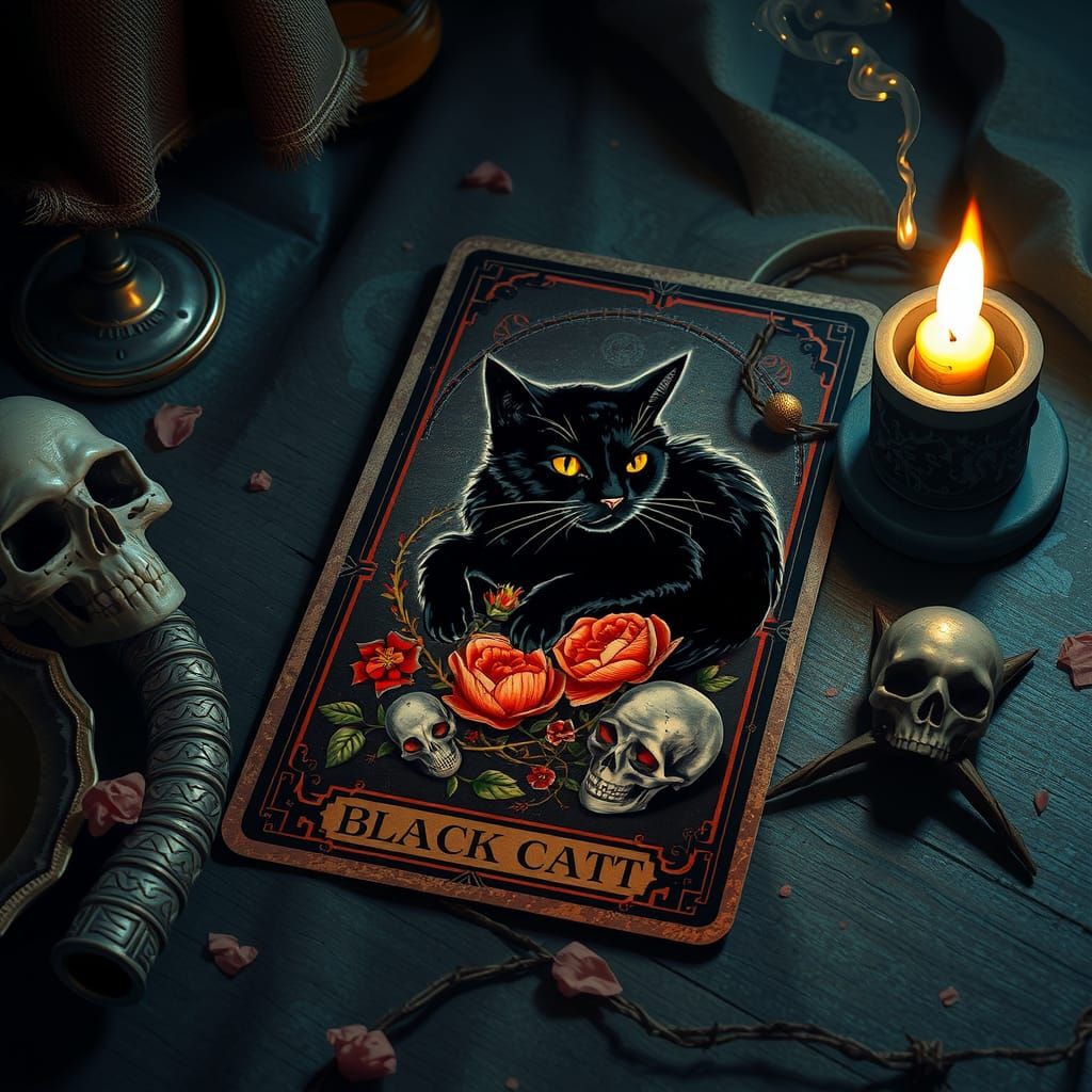 Tarot card "Black catt"