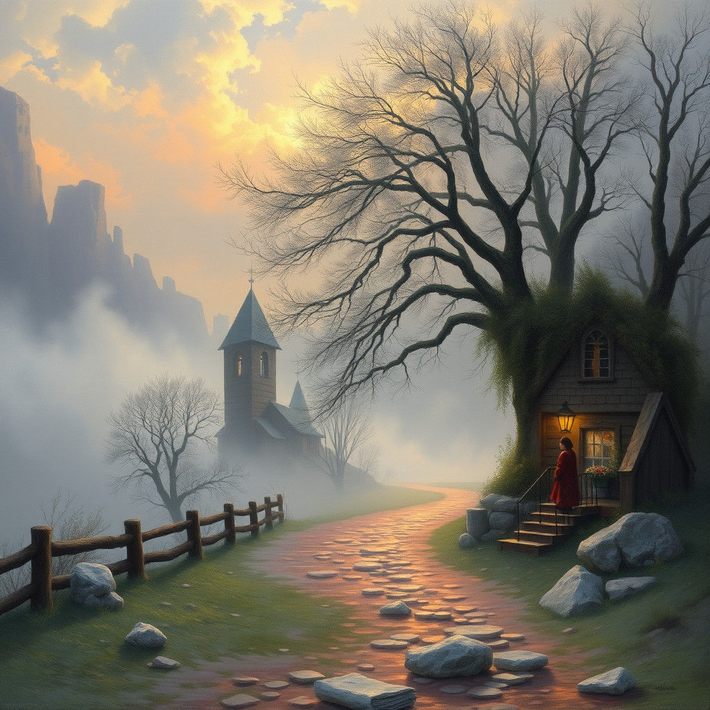 ילד יהודי כבן שלוש עם שיער בהיר ועיניים כחולות שובות לב, עם פאות מסולסלות בצידי פניו, על רקע פסטורלי של עצים ופרחים מרהי...