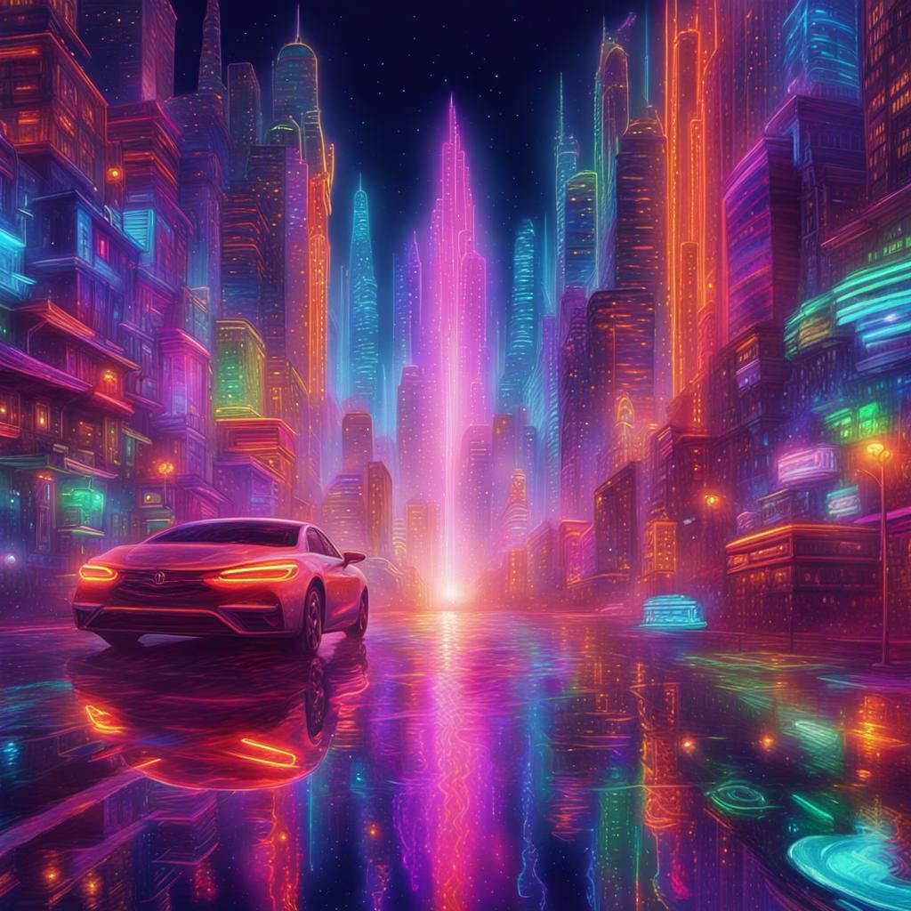  Neon Lights City  by @Gouty