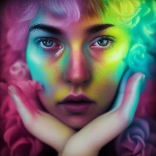 Prismatic Rose, Neon Rainbow, Princess Rainbow Alt Girl