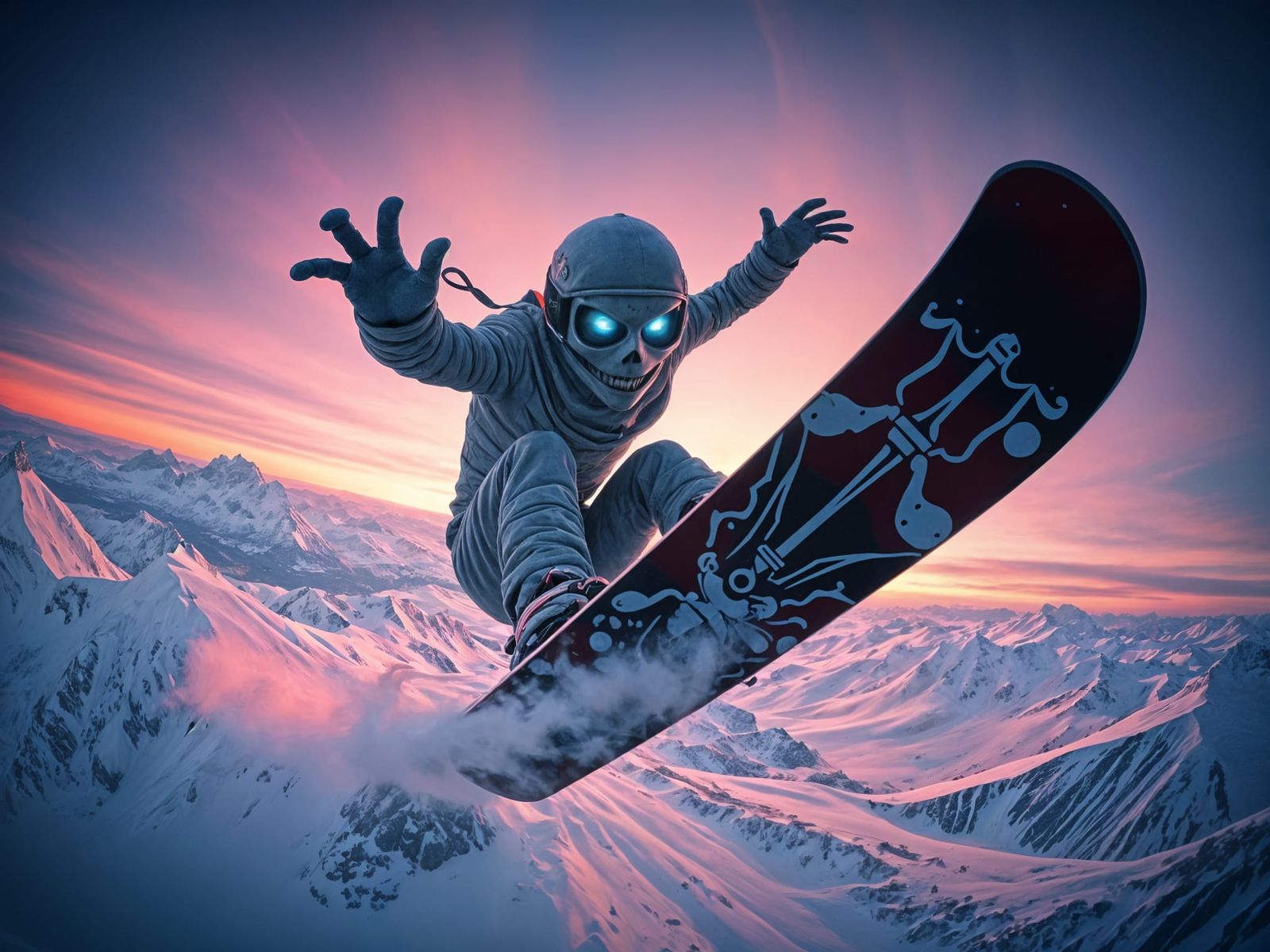 Snowbording Mummy  by @MoMoMat