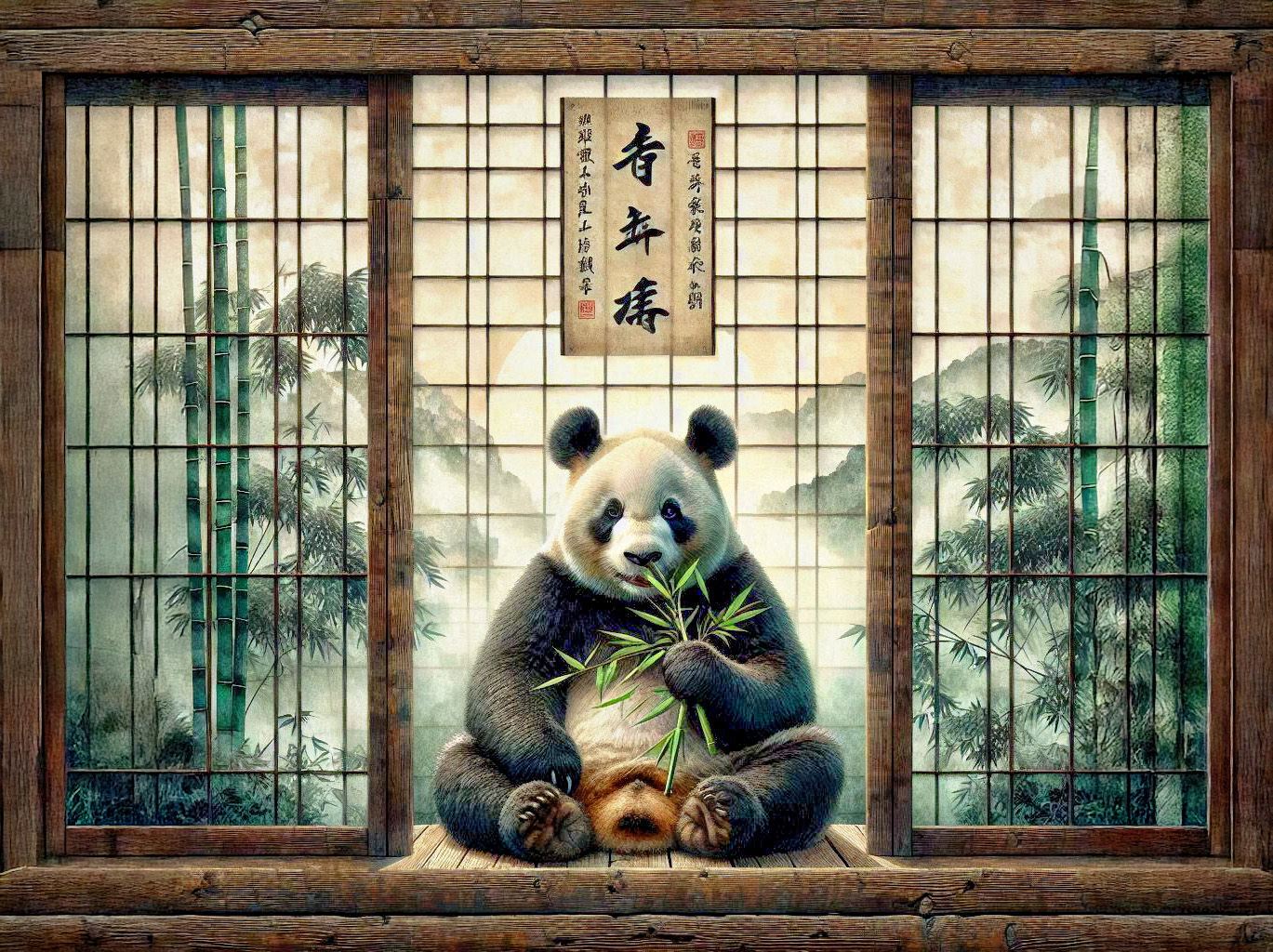Chinese Shoji Giant Panda