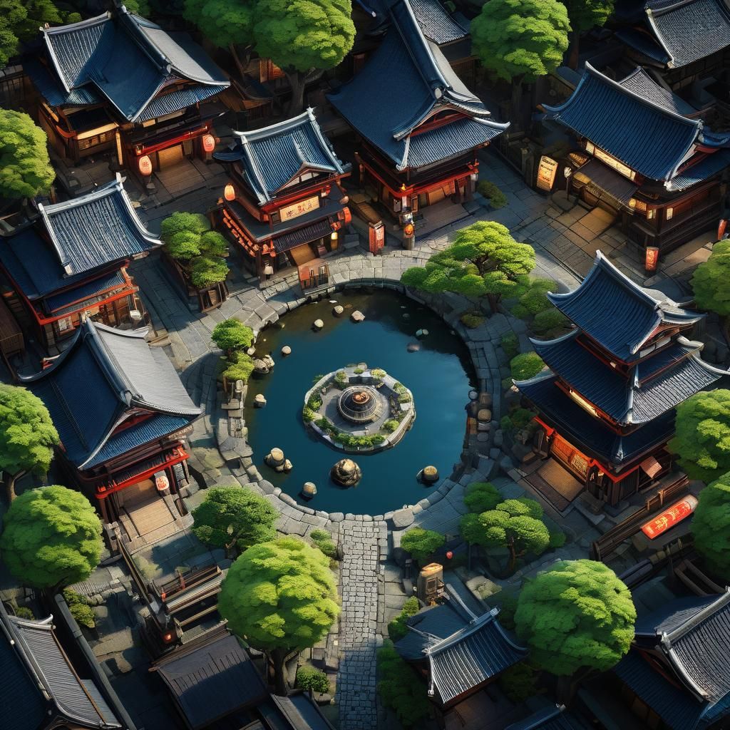 Saint lake at the town square