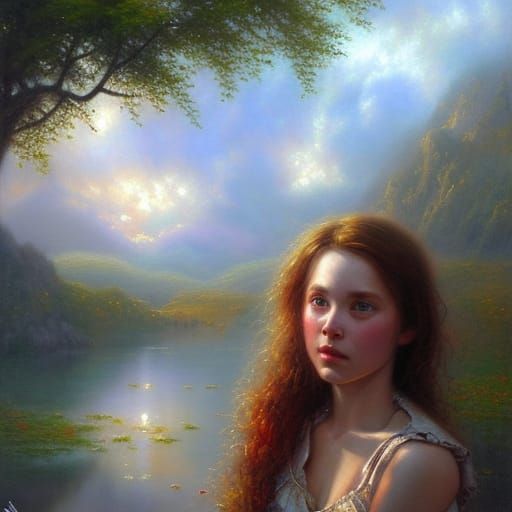 Magical Watercolor Portrait of Smiling Scottish Baby