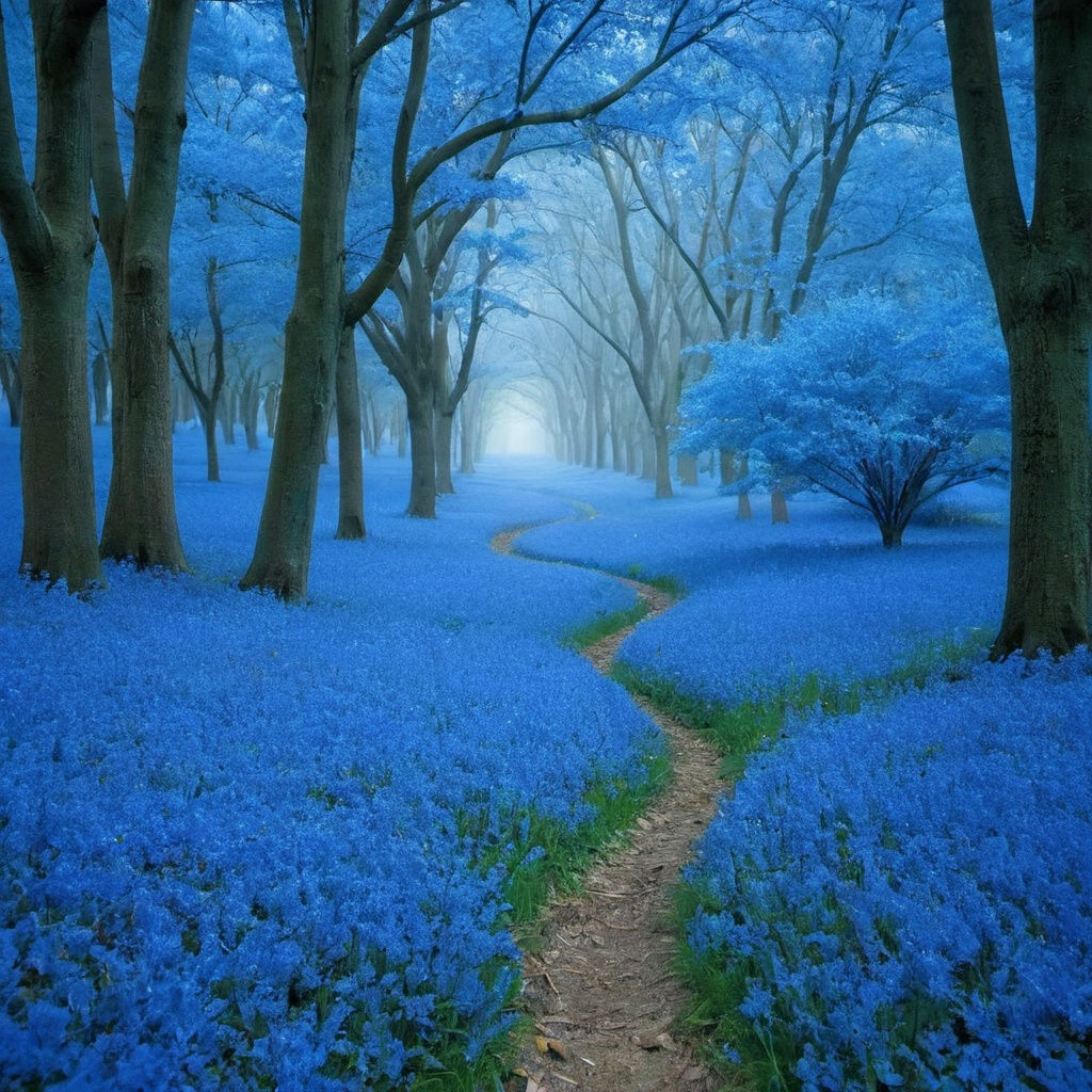 blue nature all one color