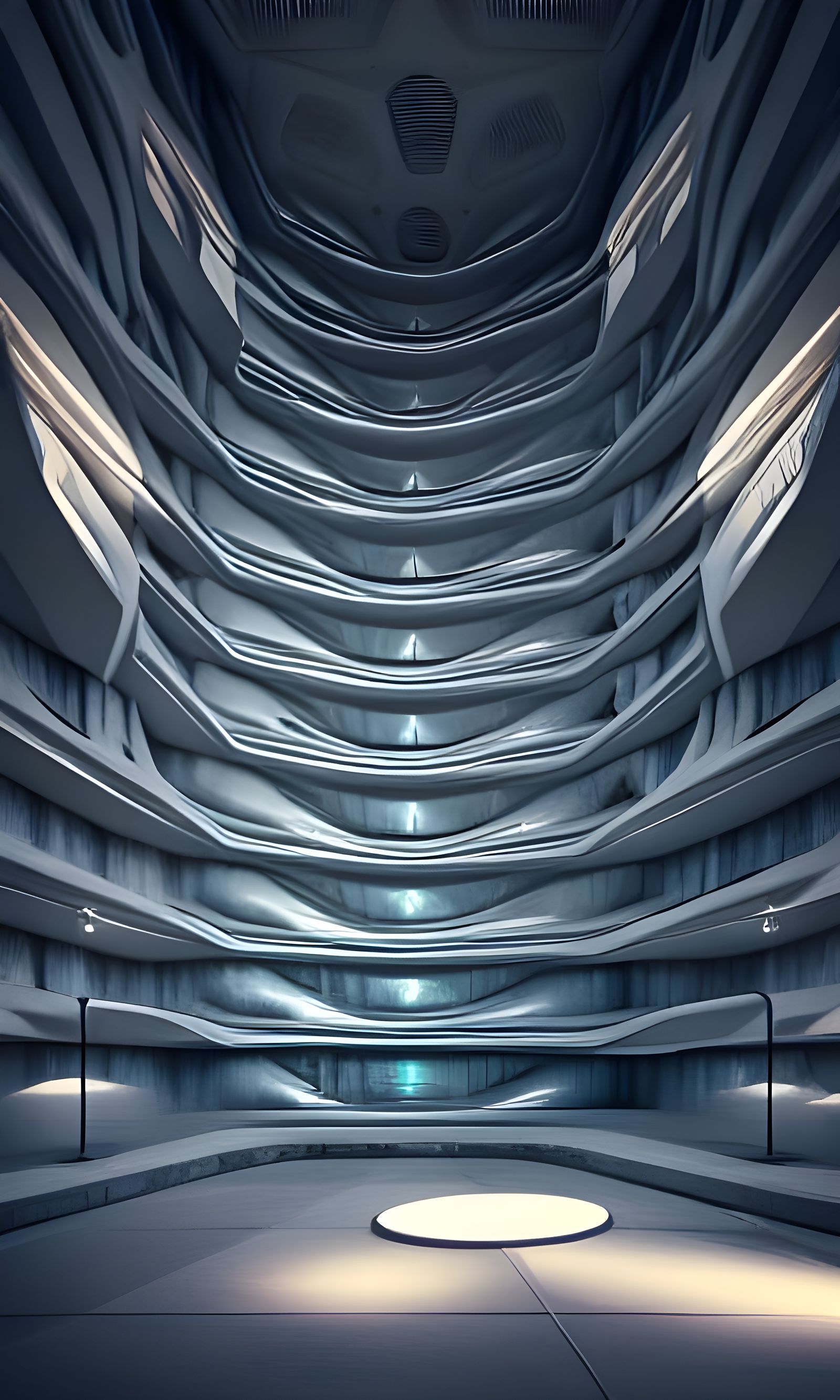 Psychosis, volumetric lighting, photorealistic render, VRay,...