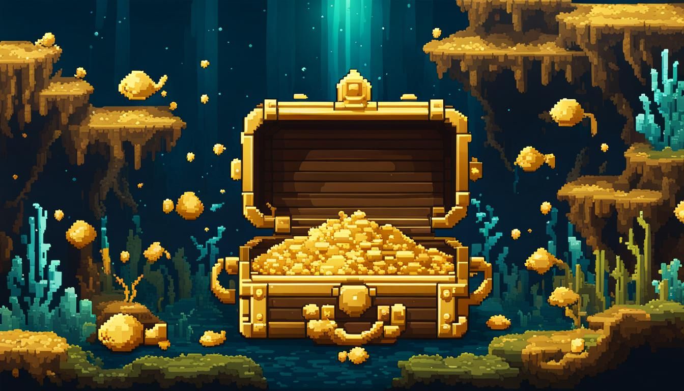 Treasure in the underwater