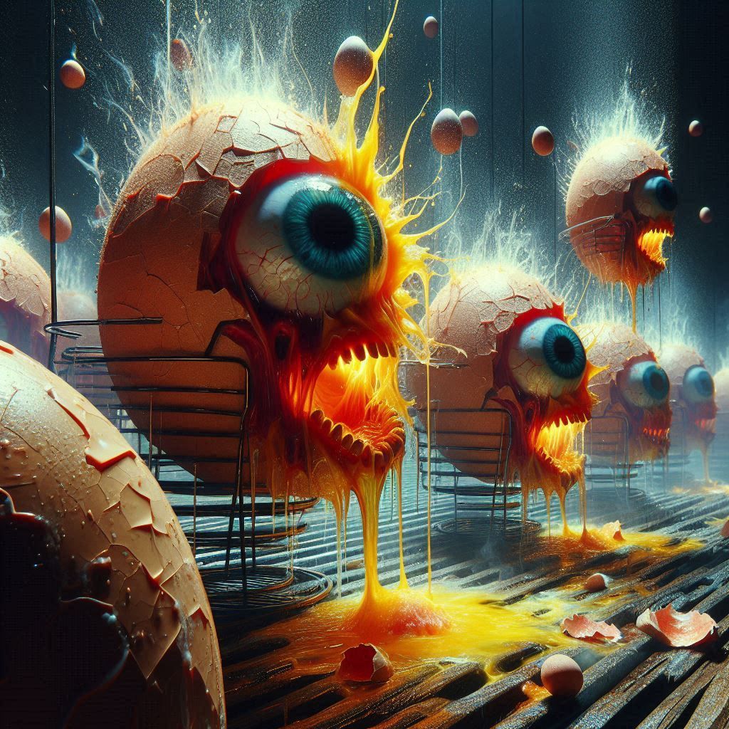 Eggxaggerated Eggxistential Eggxistence