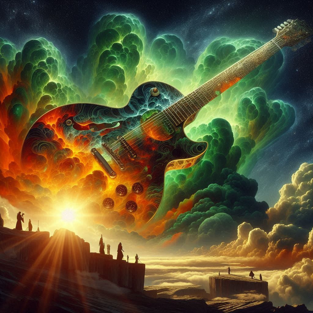 the great turtle-shell guitar in the other sky