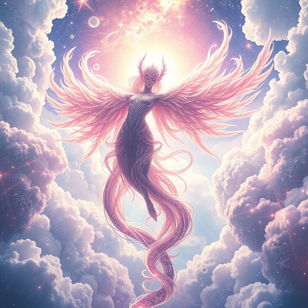 Ethereal Being Dissolves into Celestial Expanse