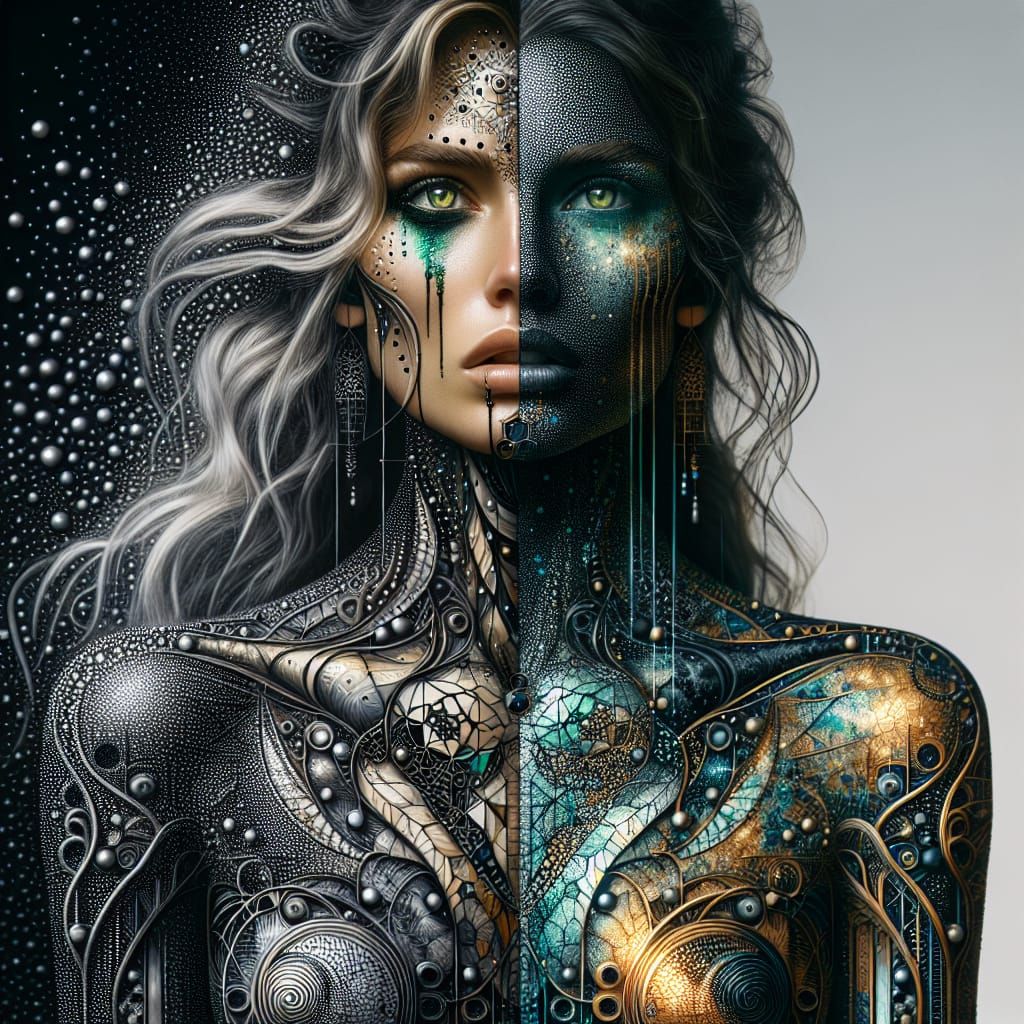 Ethereal Scandinavian Goddess in Multifaceted Artistic Expre...