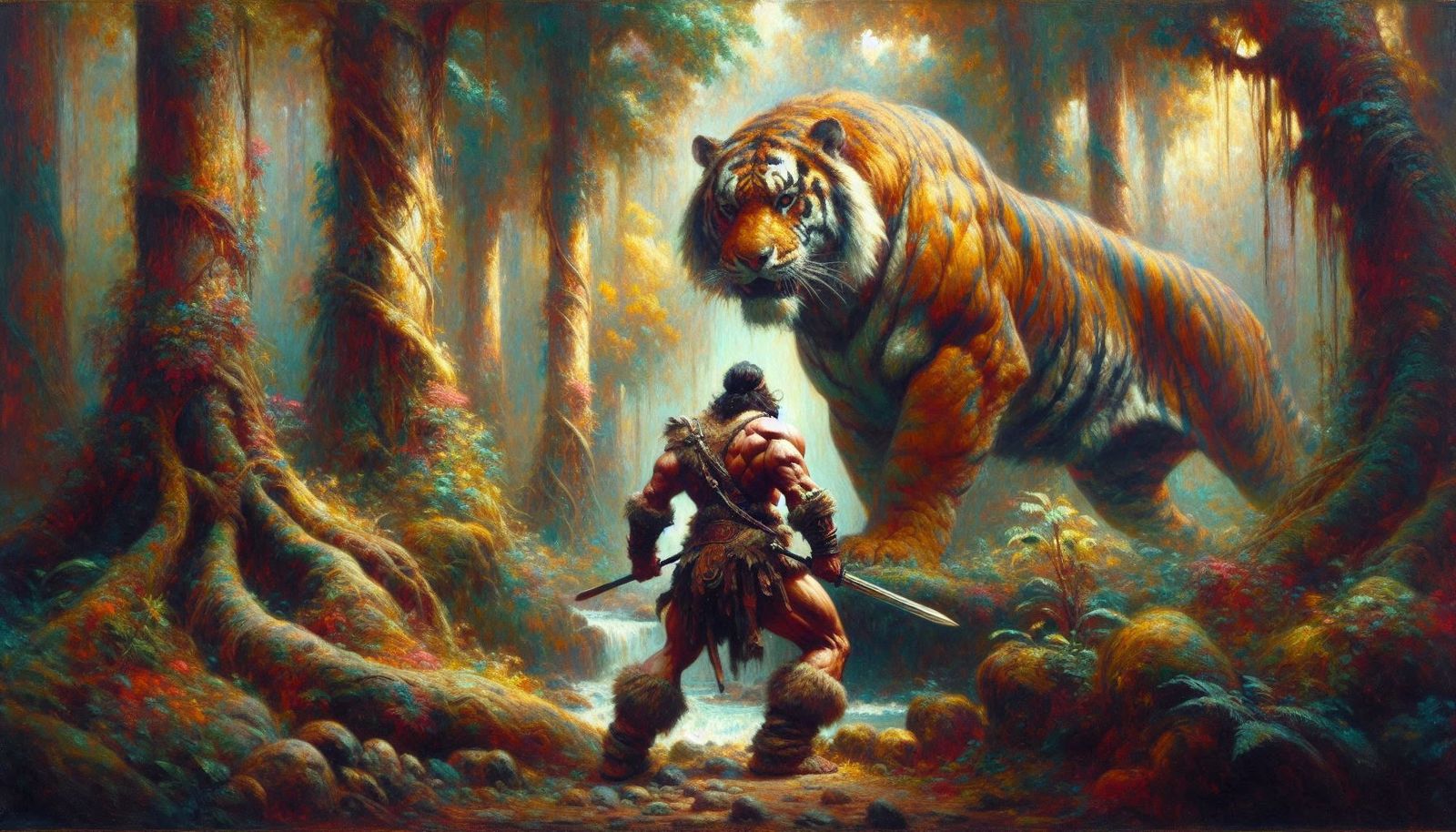 Barbarian and the King of the Jungle (International Tiger Da...