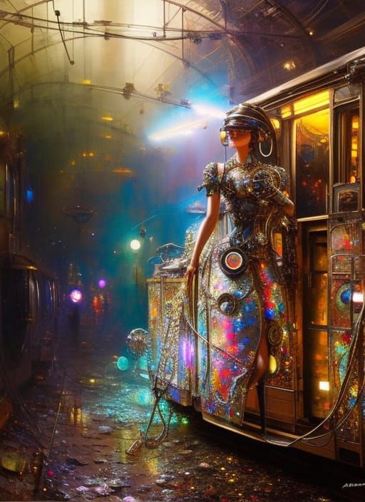 Time traveler cyborg  by @JubyOne