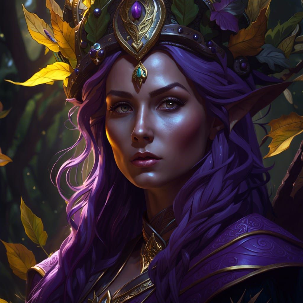 A Female Elf Druid Using Magic A Masterpiece 8k Resolution Dark Fantasy Concept Art By Greg 3648