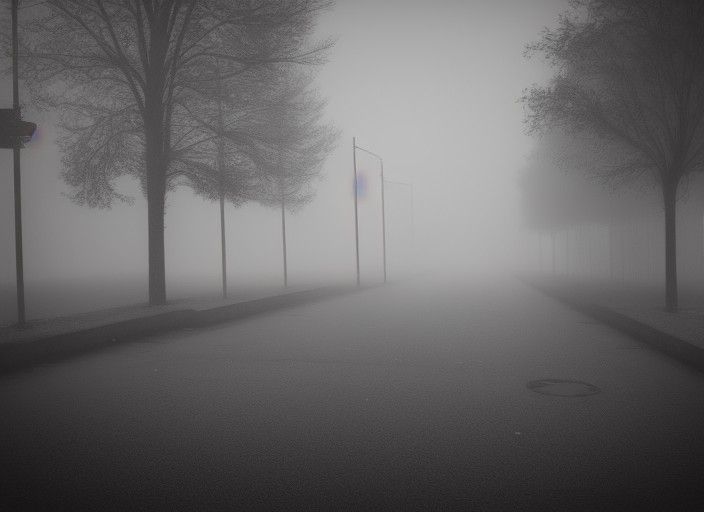 Silent Hill foggy town landscape