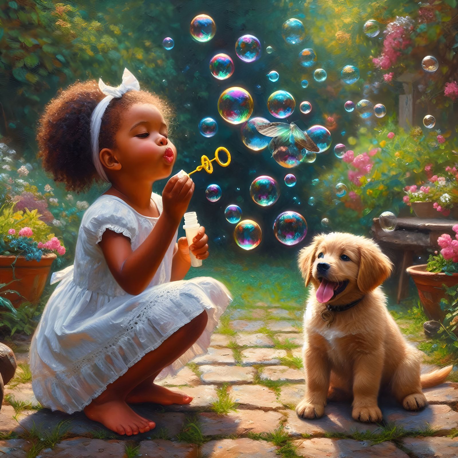 Blowing Bubbles For Puppy #3
