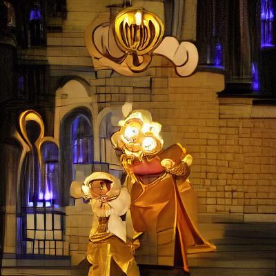 Lumiere and cogsworth