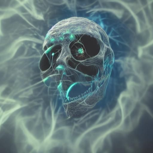 Burning skulls with burning skulls