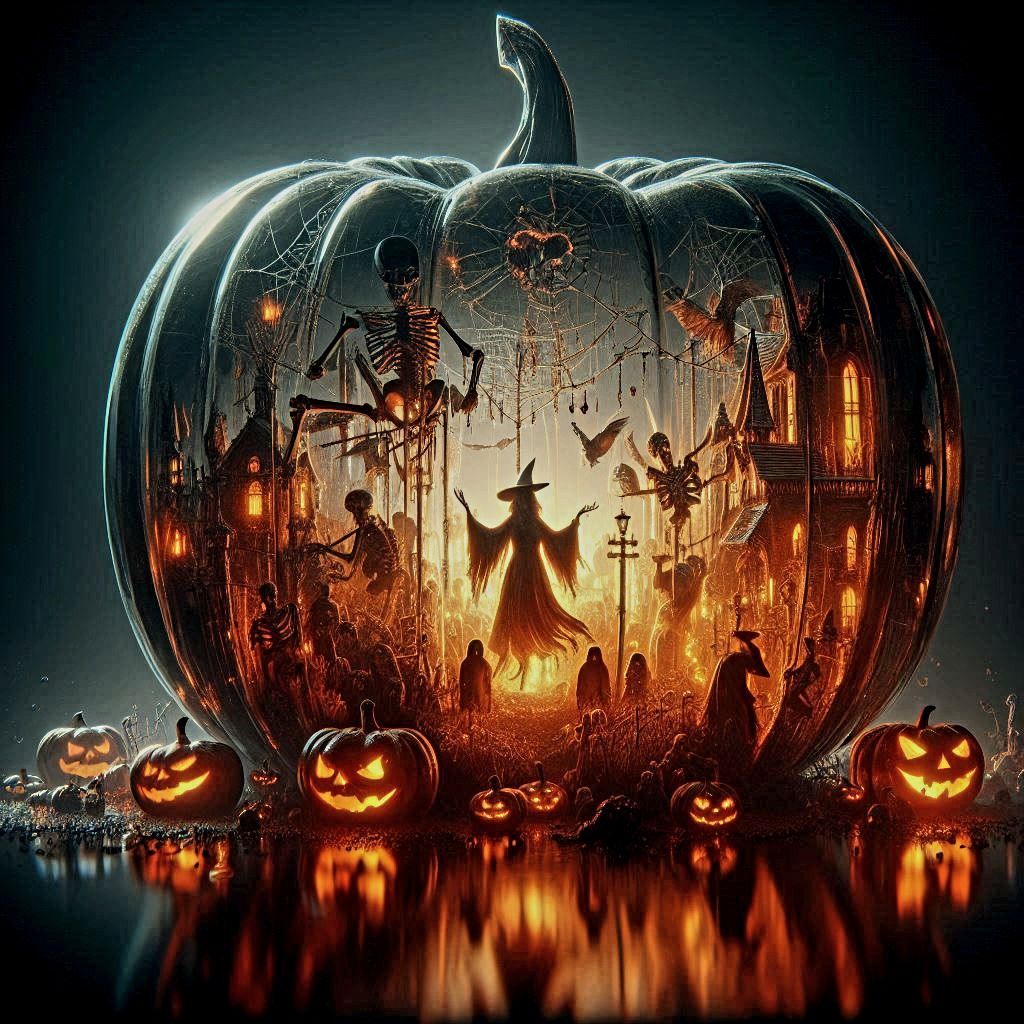 Halloween. Pumpkin. Witches