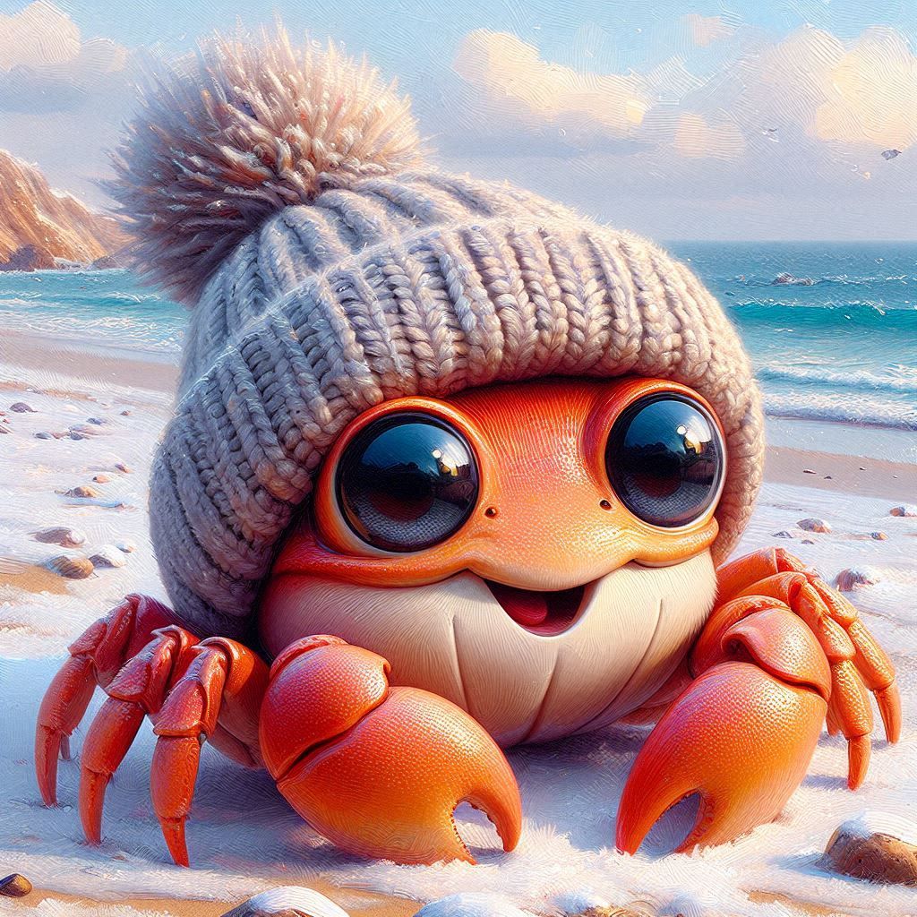 Happy cute crab