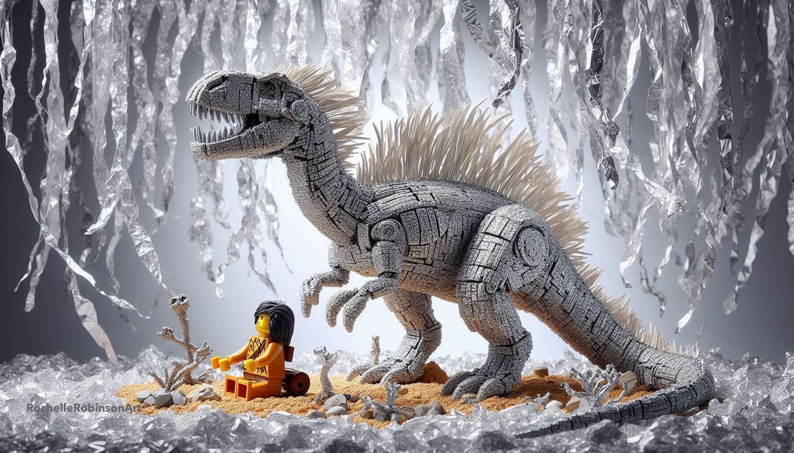 Aluminum Foil Art -  A Caveman