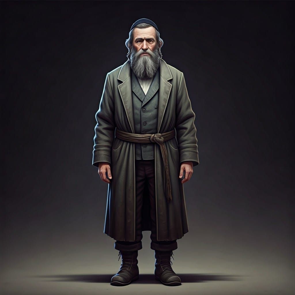 Traditional Eastern European Jewish Man with Long Beard and ...