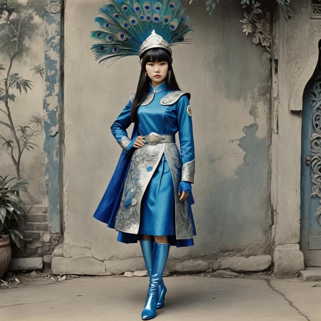 18 year old Vietnamese's women  with bangs and long hair 195...