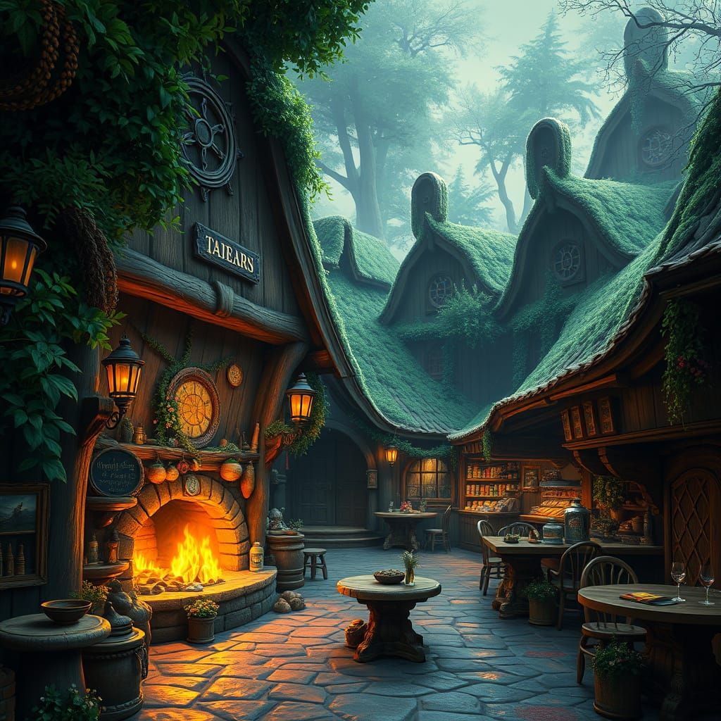 A hobbit tavern  by @HermioneSheHulkNinja