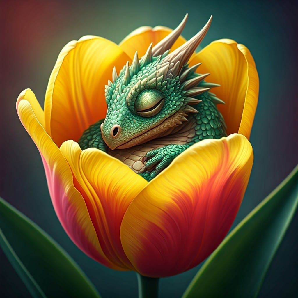 Tulip Dragon  by @Erica