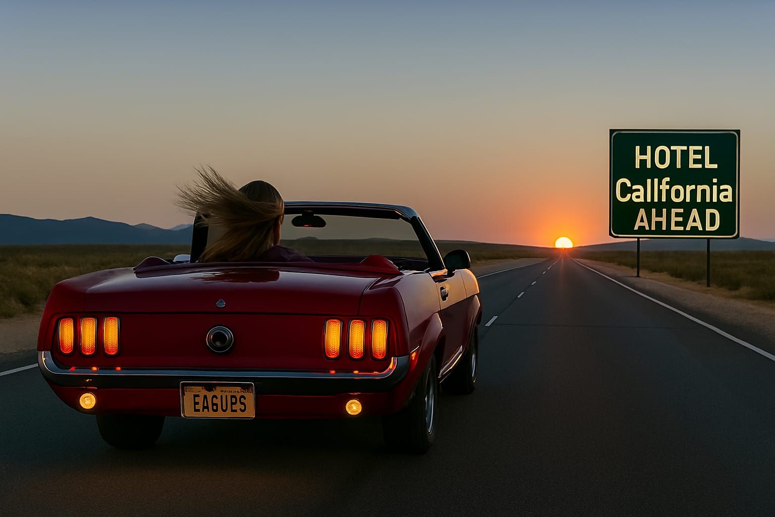 Hotel California, On a dark desert highway