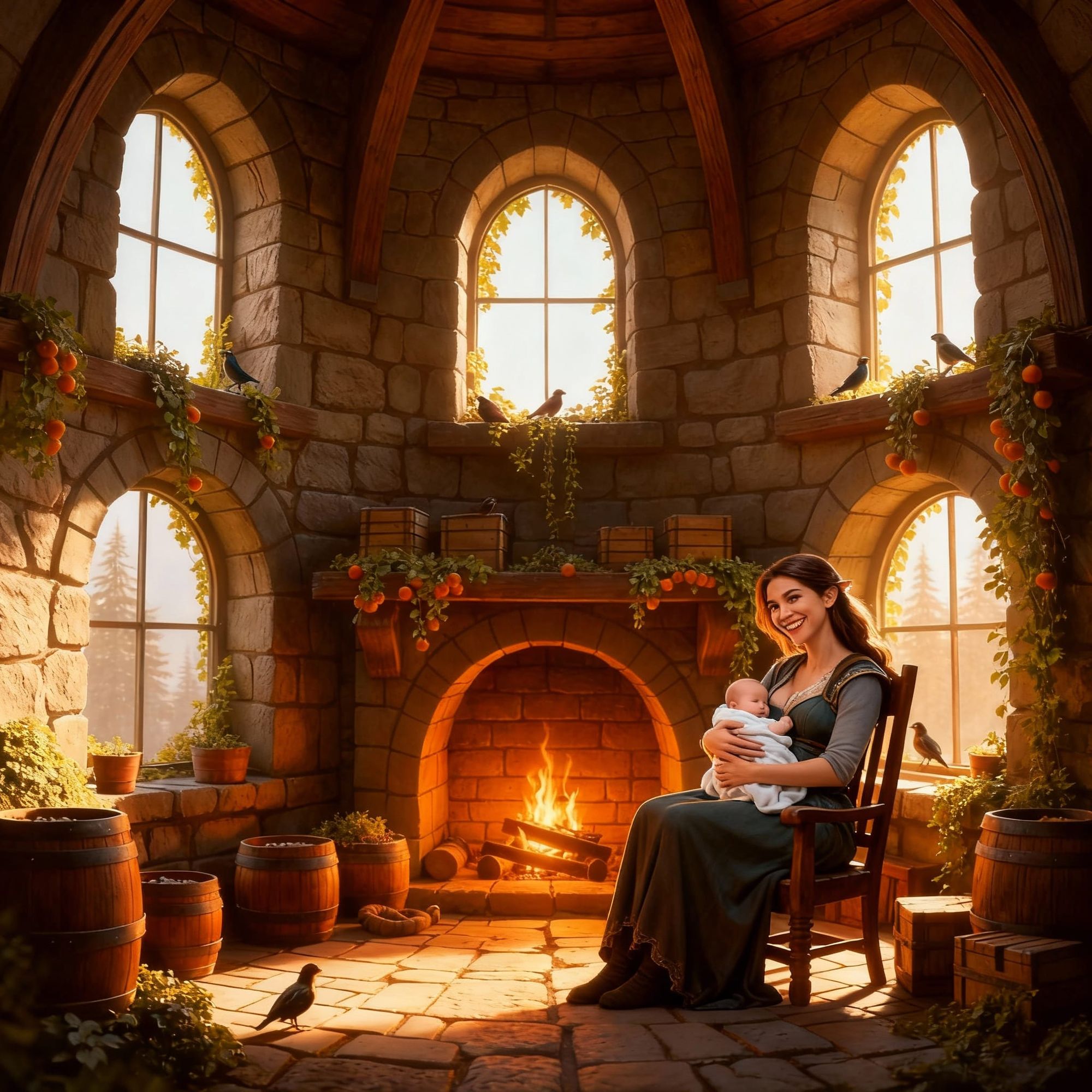 Mirriam and Ophilia in the upper tower.