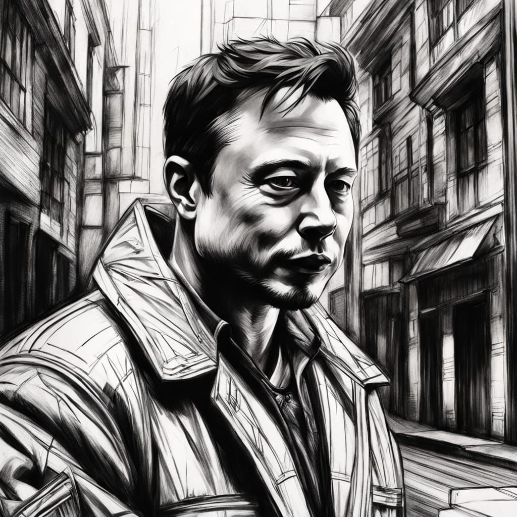 Confident Visionary in a Moody Alleyway