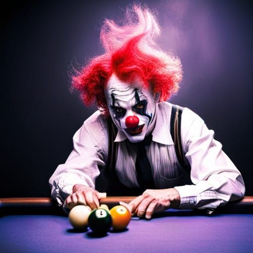 killer clowns from outer space playing pool.