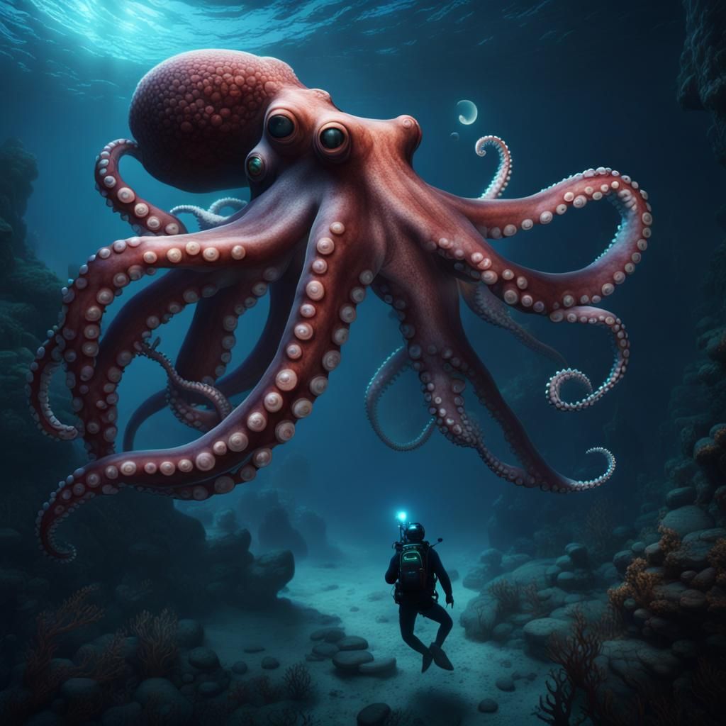 Sunset in the deep.