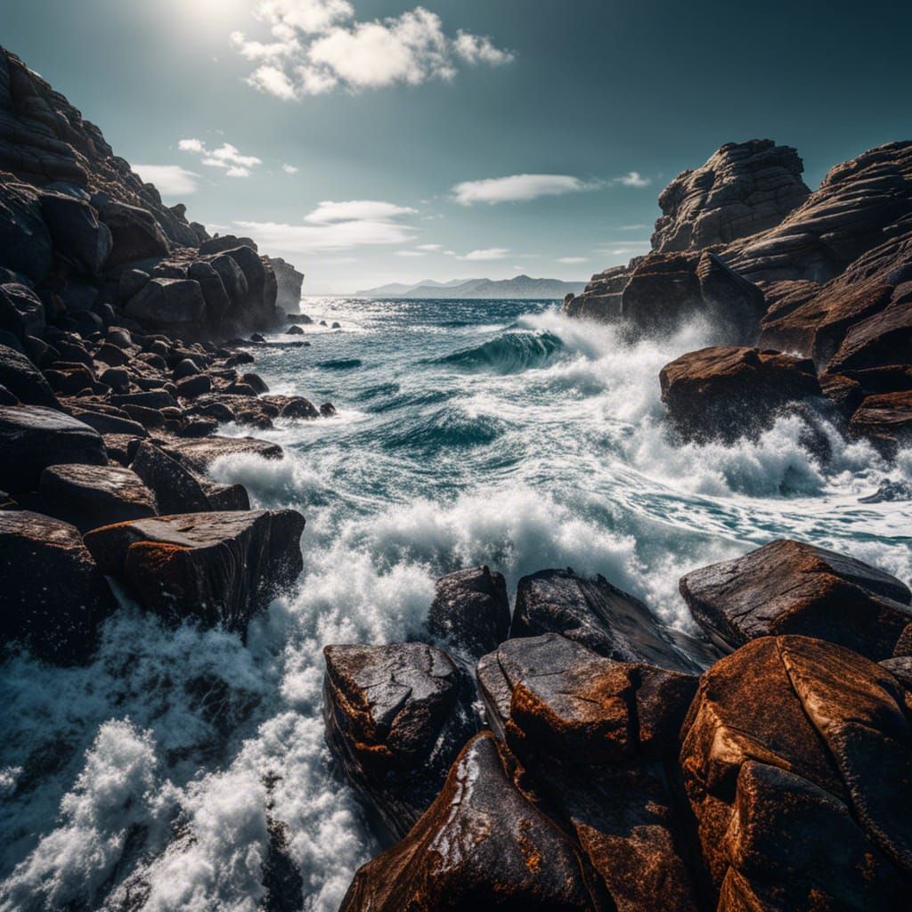 Rocky Shoreline  by @Hani
