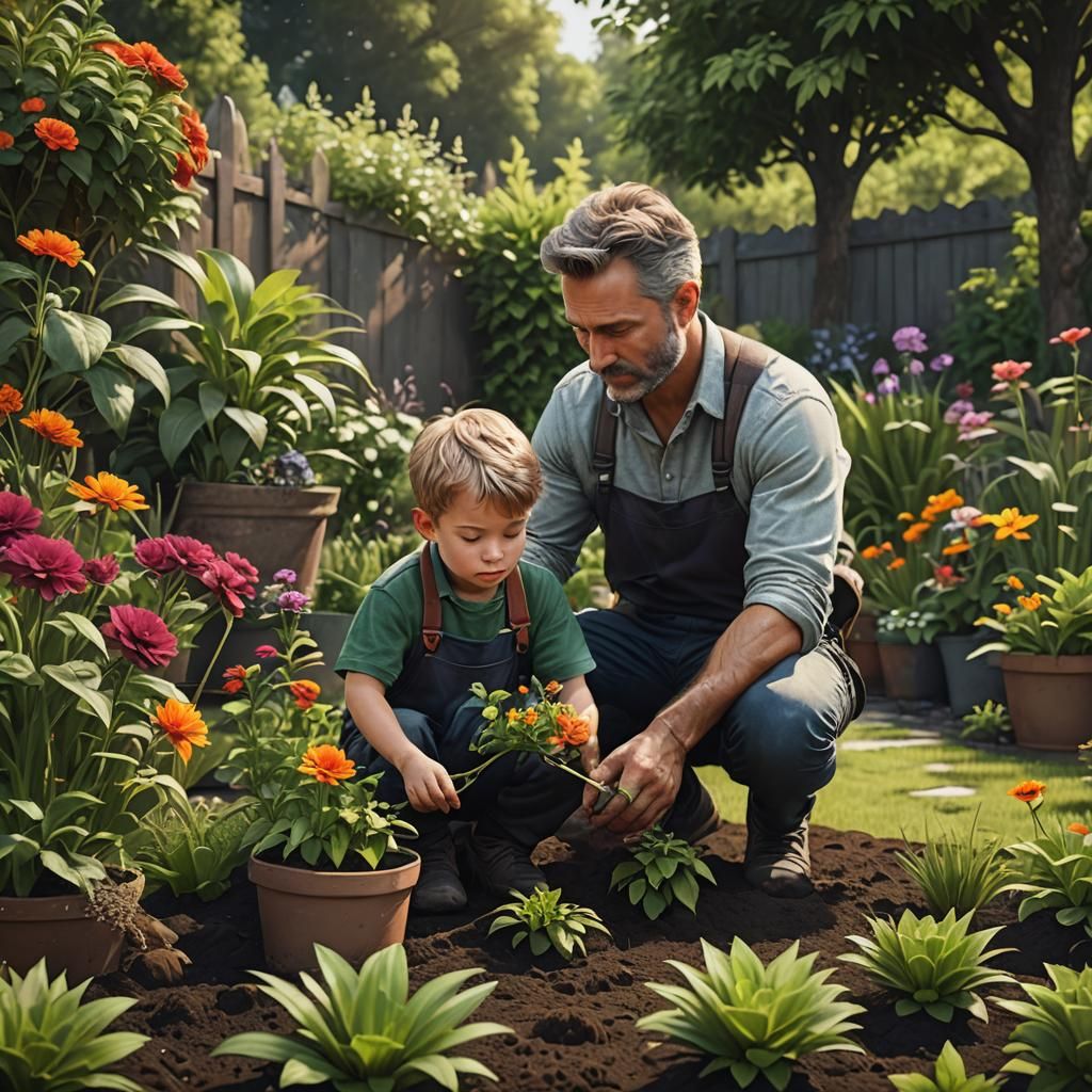 Master & Apprentice training planting garden  by @Joumene Jallouli