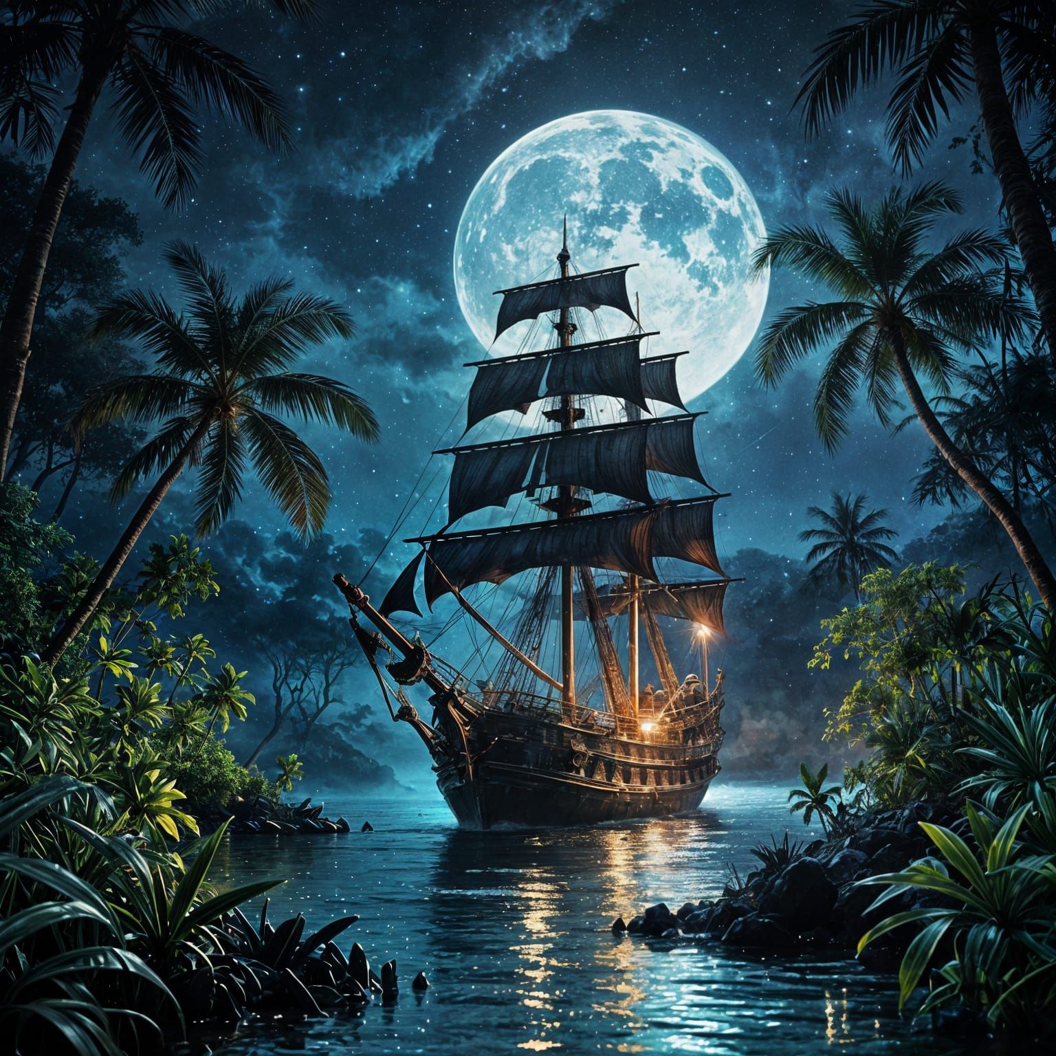 Pirate ship at the mangrove   by @Captn Cutlass