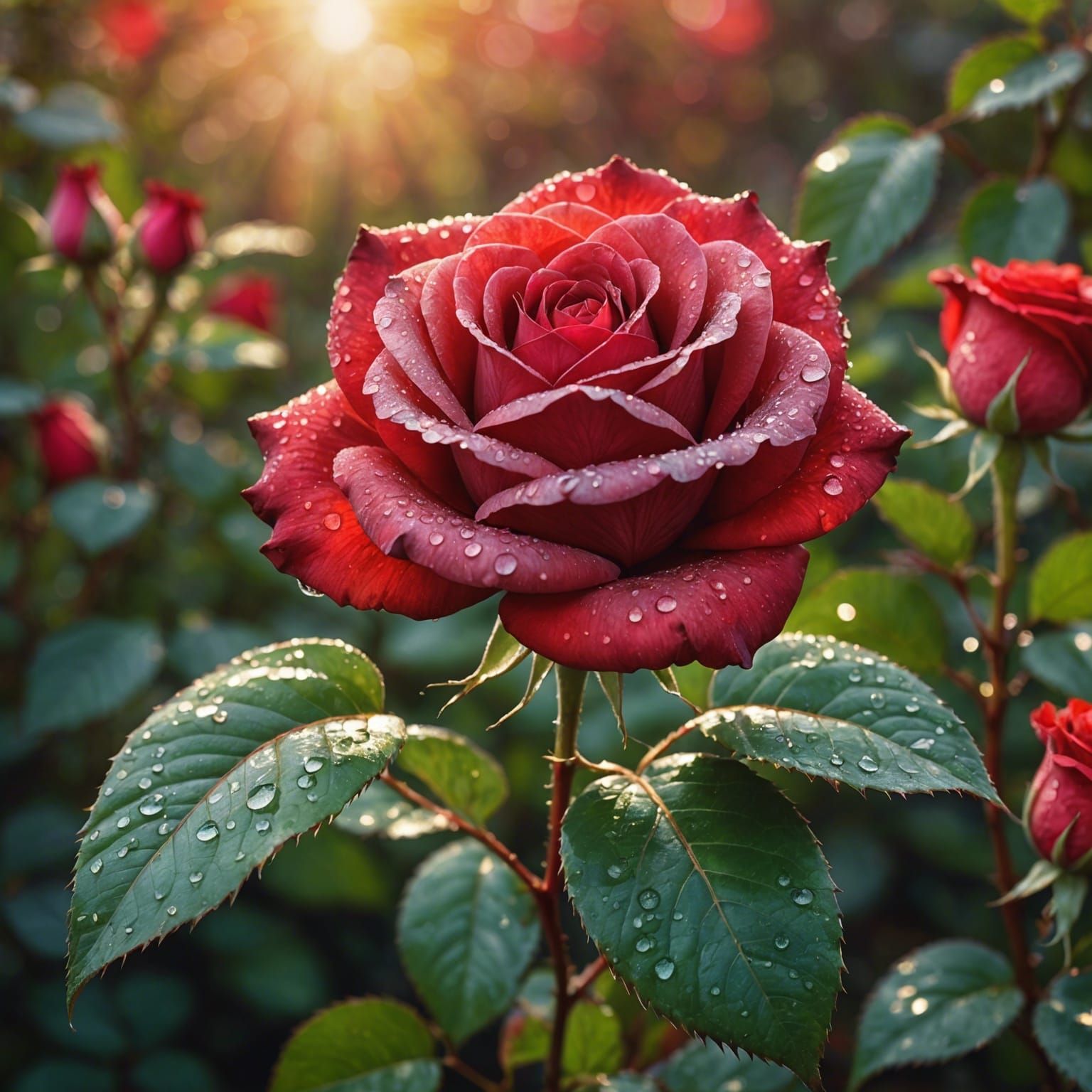 red gradient rose