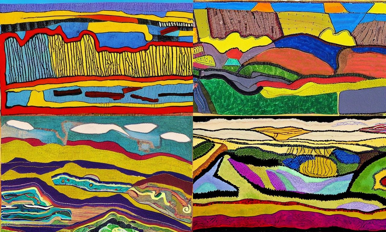 Landscape in the style of Art Brut