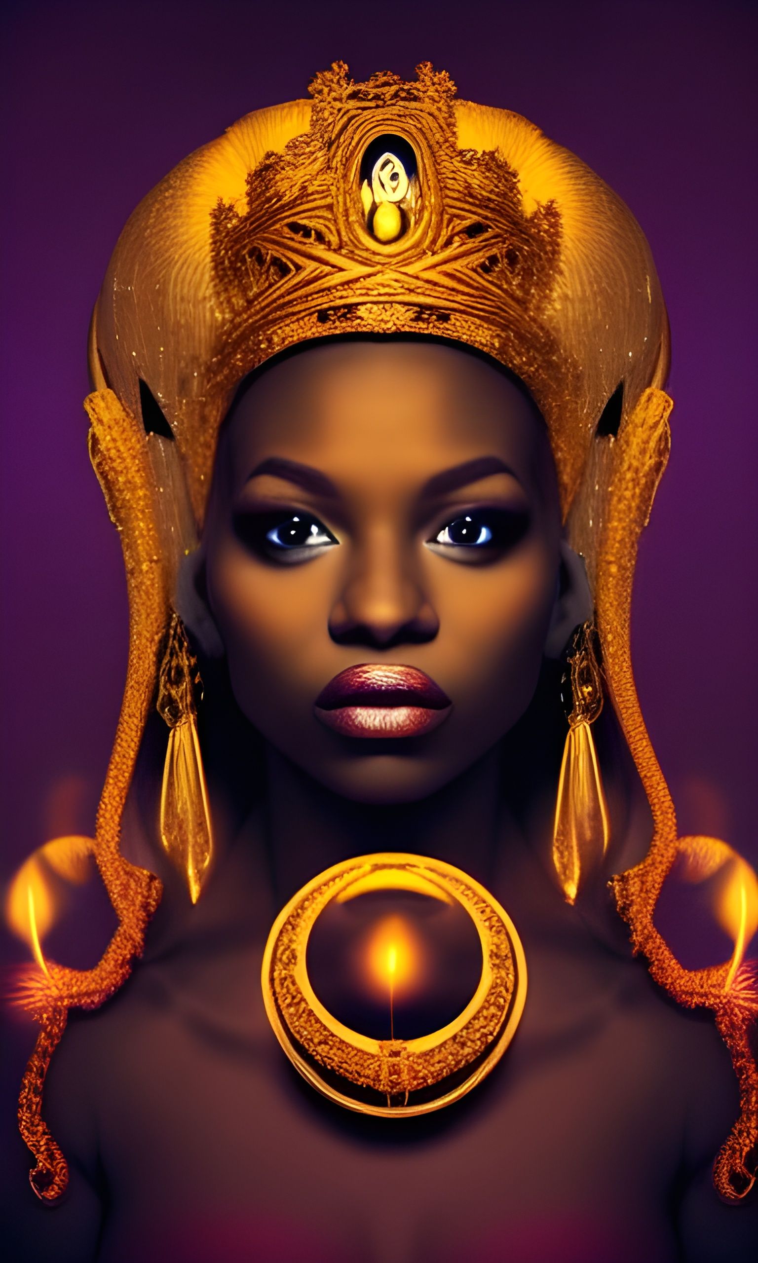 Ebony sun goddess - AI Generated Artwork - NightCafe Creator