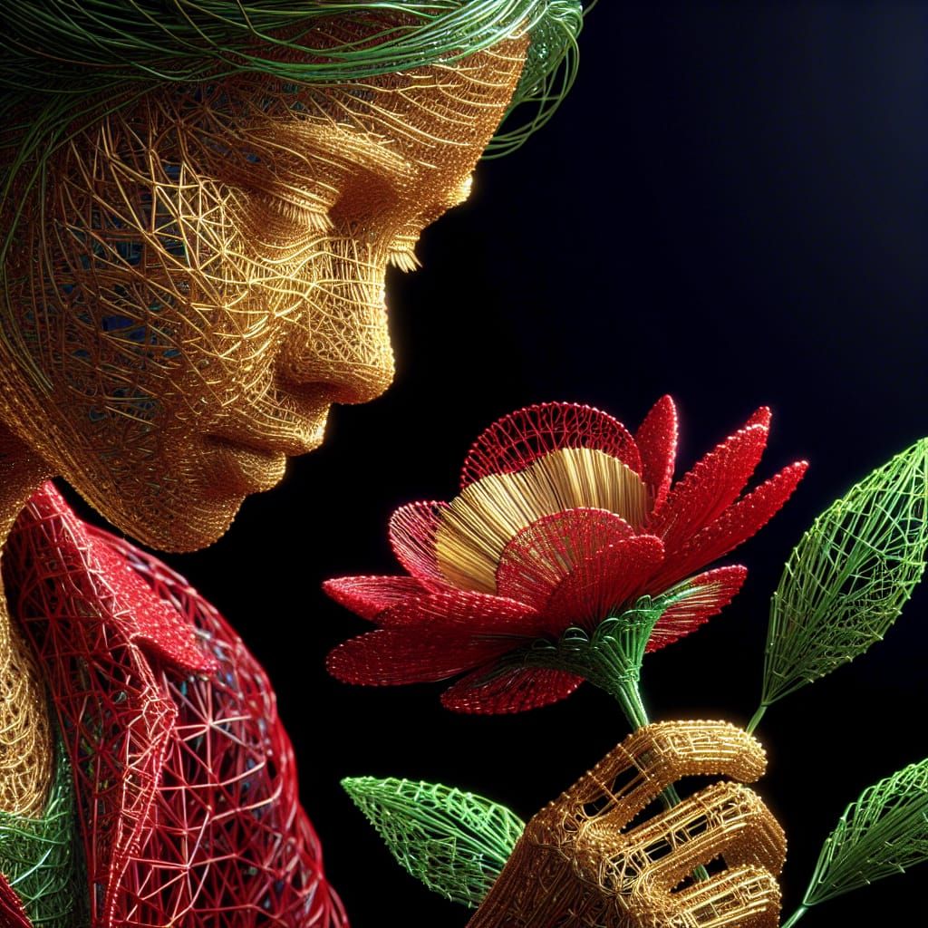 a hyper realistic image of a HD beautiful image of a young g...