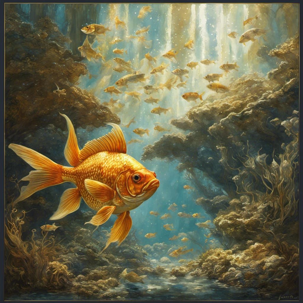 Glitter-and-gold fish