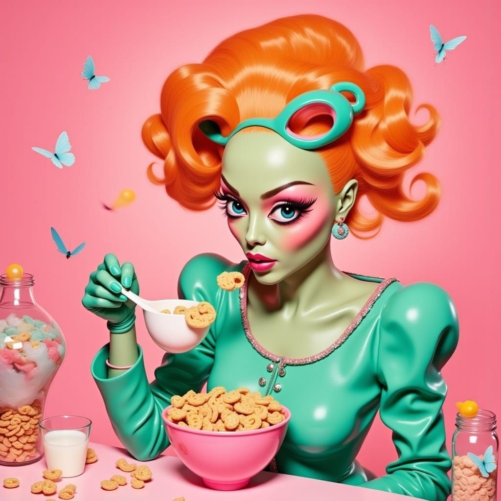 Pink Teal Surreal V5