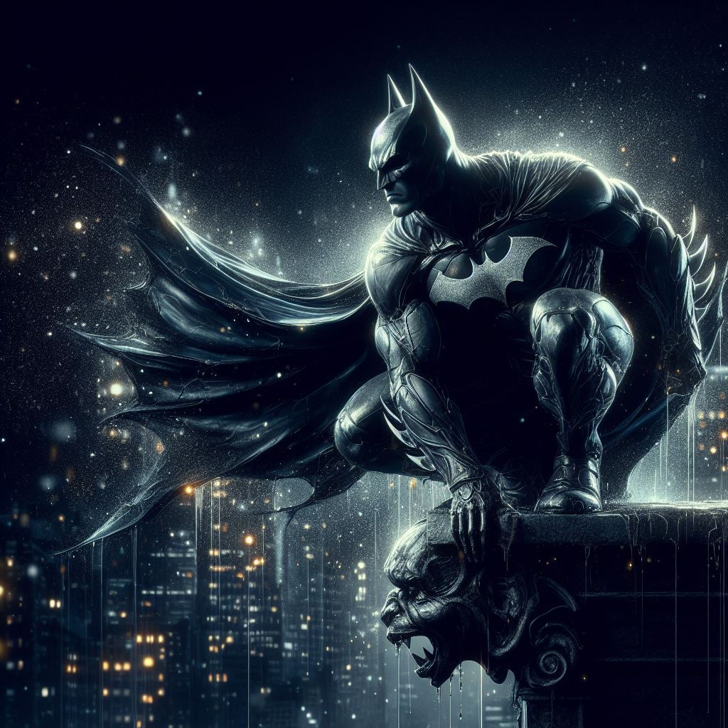 Batman surveying Gotham