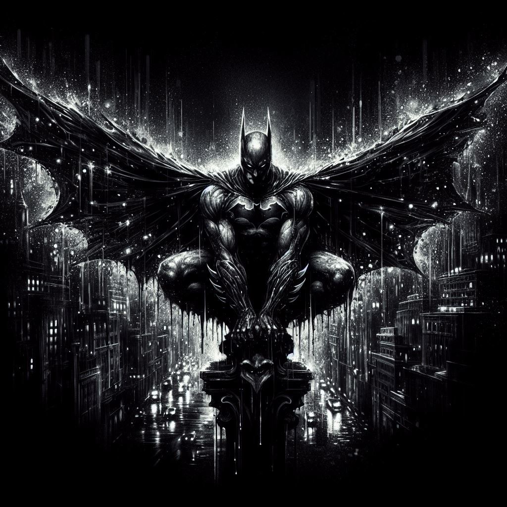 Batman surveying Gotham