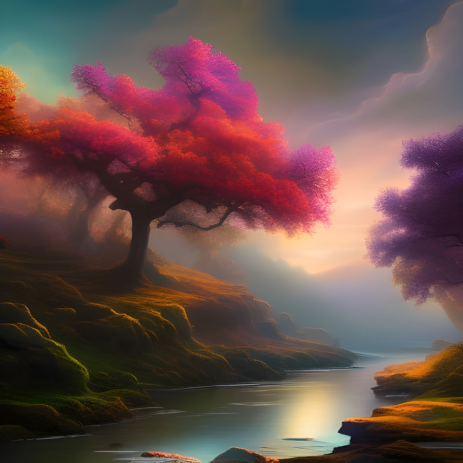 Fantasy Landscape  by @Prettysleepy Art