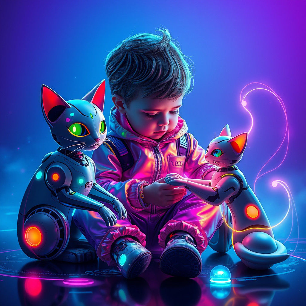 Futuristic Toys - Robo Cat  by @Tasmaniac01