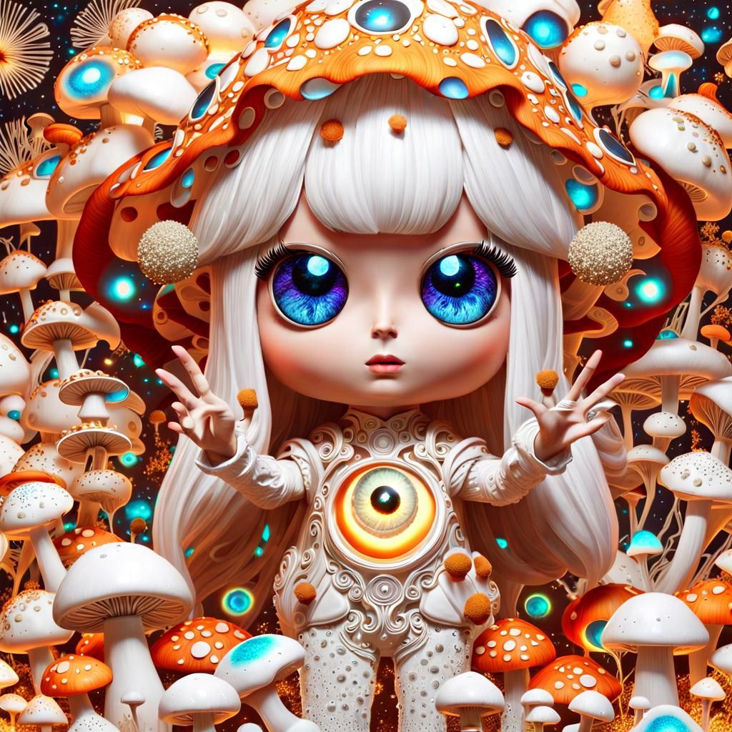 Fungi Girl 11028 - AI Generated Artwork - NightCafe Creator